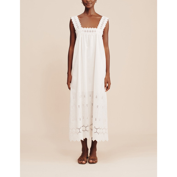 Posse Dresses & Skirts - Posse 'Amelia' White Cotton Shift Dress Size XXS
